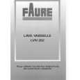 FAURE LVN262W Owners Manual