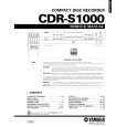 YAMAHA CDR-S1000 Owners Manual