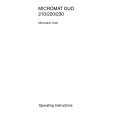 AEG Micromat Duo 210 B Owners Manual
