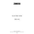 ZANUSSI ZBE602X Owners Manual