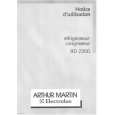 ARTHUR MARTIN ELECTROLUX RD2300W-1 Owners Manual