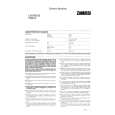 ZANUSSI Z650JS Owners Manual