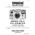 SPRAGUE TO-5 Owners Manual