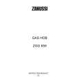 ZANUSSI ZGG659ICNC Owners Manual