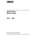 ZANUSSI ZOU398X Owners Manual
