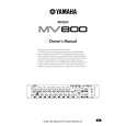 YAMAHA MV800 Owners Manual