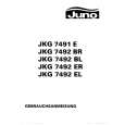 JUNO-ELECTROLUX JKG7492ER Owners Manual