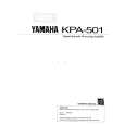 YAMAHA KPA-501 Owners Manual