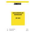 ZANUSSI ZDI6453X Owners Manual