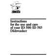 ZANUSSI ID500 Owners Manual