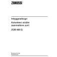 ZANUSSI ZOB668QW Owners Manual
