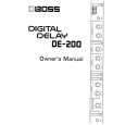 BOSS DE-200 Owners Manual