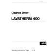 AEG Lavatherm 400 Owners Manual