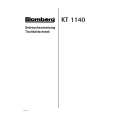 BLOMBERG KT1140 Owners Manual