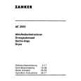 ZANKER AE 2050 Owners Manual