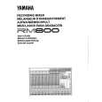 YAMAHA RM800 Owners Manual