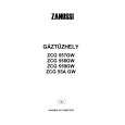 ZANUSSI ZCG558GW Owners Manual