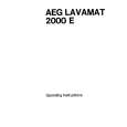 AEG Lavamat 2000E Owners Manual