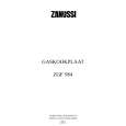 ZANUSSI ZGF984IX Owners Manual