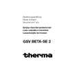 THERMA GSV BETA-SE2-W Owners Manual