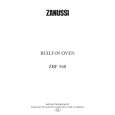 ZANUSSI ZBF560X Owners Manual