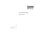 ZANKER ZKK2671S Owners Manual