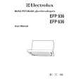 ELECTROLUX EFP936SP Owners Manual