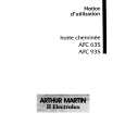 ARTHUR MARTIN ELECTROLUX AFC635W Owners Manual