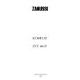 ZANUSSI ZCC635W Owners Manual