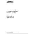 ZANUSSI ZOB892QW Owners Manual