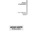 ARTHUR MARTIN ELECTROLUX FE2598R1 Owners Manual