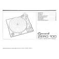 GARRARD Zero 100 Owners Manual