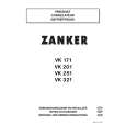 ZANKER VK171 Owners Manual