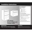 WHIRLPOOL YRBS305PDB5 Installation Manual