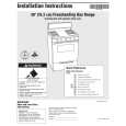WHIRLPOOL SF3020SKQ3 Installation Manual