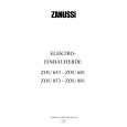 ZANUSSI ZOU881X Owners Manual