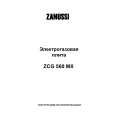 ZANUSSI ZCG560MX Owners Manual