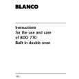BLANCO BDO770W Owners Manual
