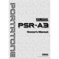 YAMAHA PSR-A3 Owners Manual