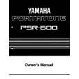 YAMAHA PSR-600 Owners Manual