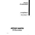 ARTHUR MARTIN ELECTROLUX AU6322T Owners Manual