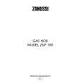 ZANUSSI ZGF759ICW Owners Manual