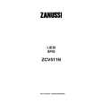 ZANUSSI ZCV511N Owners Manual
