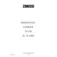 ZANUSSI ZLW76AMS Owners Manual