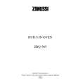 ZANUSSI ZBQ965W Owners Manual