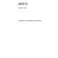 AEG 2600D-A/CH Owners Manual