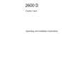 AEG 2600D-A Owners Manual