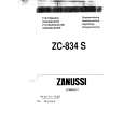 ZANUSSI ZC834S Owners Manual