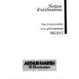 ARTHUR MARTIN ELECTROLUX MG2012 Owners Manual