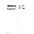 BLOMBERG KT1151 Owners Manual